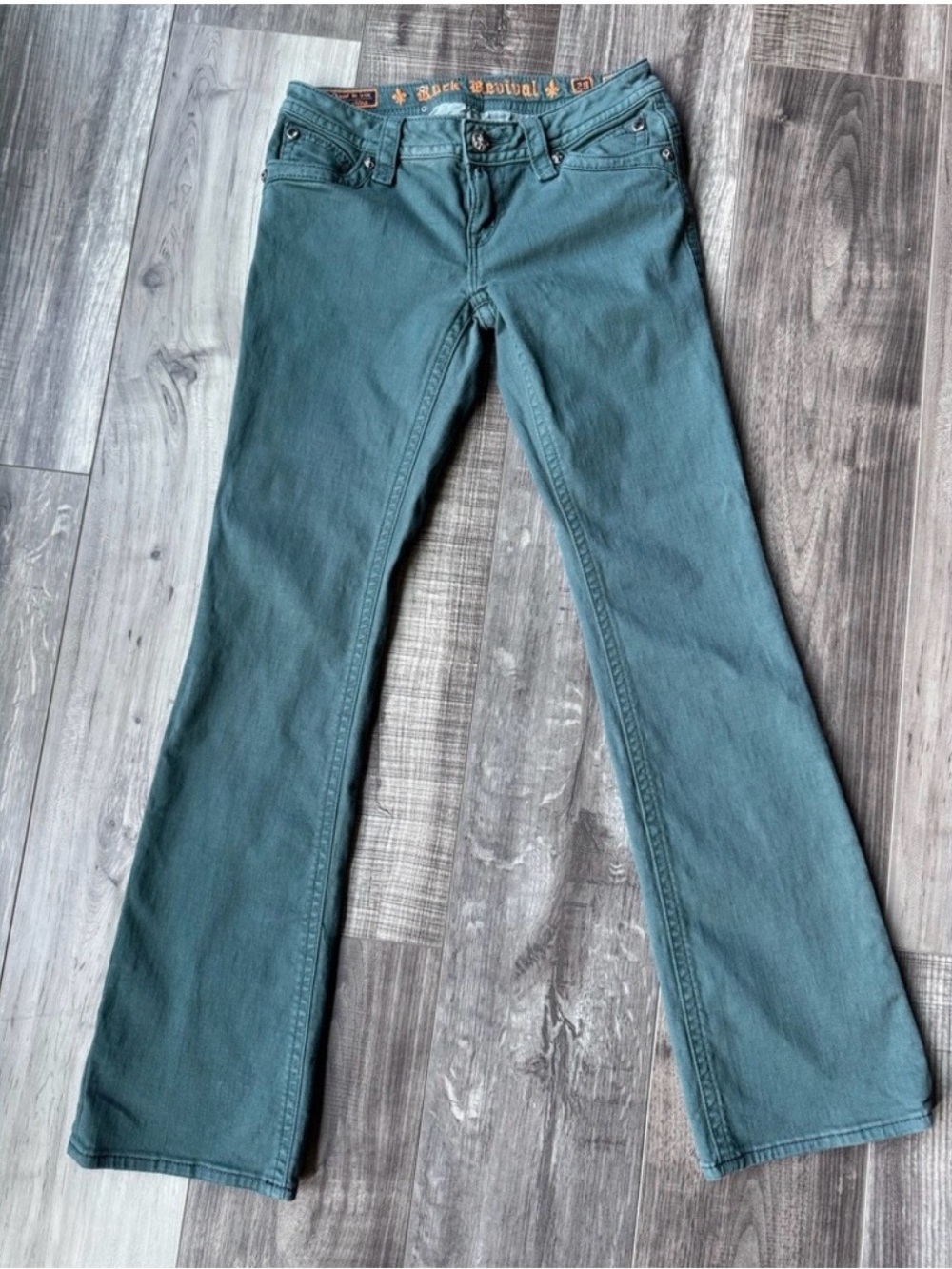 Rock Revival Teal Boot Cut Jeans